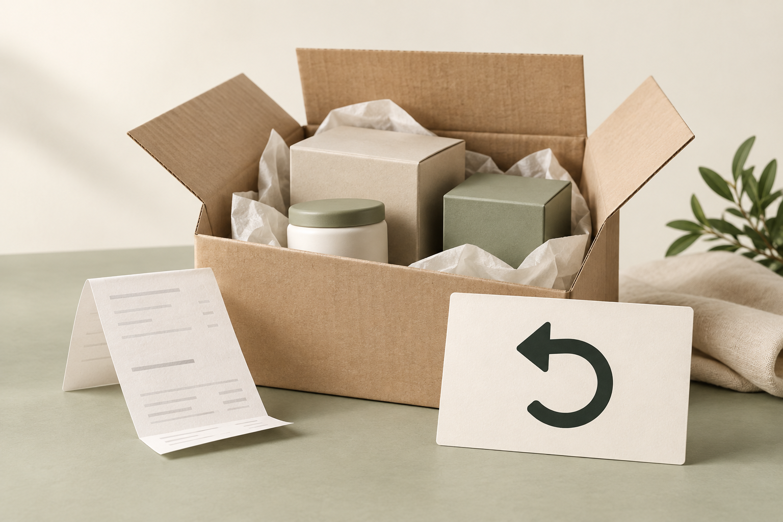 Open package with return card