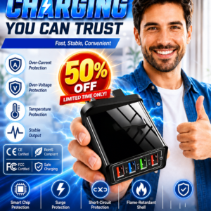 Improve Your Phone's Battery Life⚡4-in-1 Travel Charger🚀 Make your 4-year-old smartphone charge faster than a new one