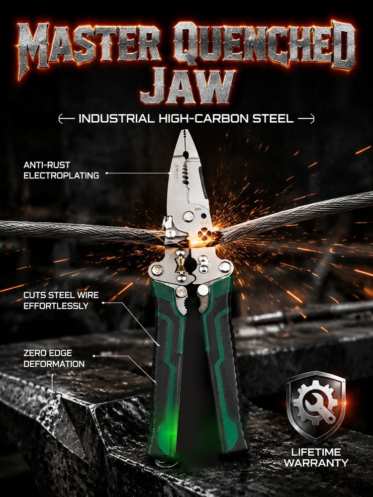 ⚡ ONE TOOL. TEN FUNCTIONS. ALMOST EVERY WIRING JOB COVERED. 🔥 The Master-Grade 10-in-1 Voltage Tester & Wire Stripper Built to Test, Strip, Cut, Grip and Troubleshoot Faster — So You Stop Switching Tools Every 30 Seconds. 🛠️⚡ - detail 17