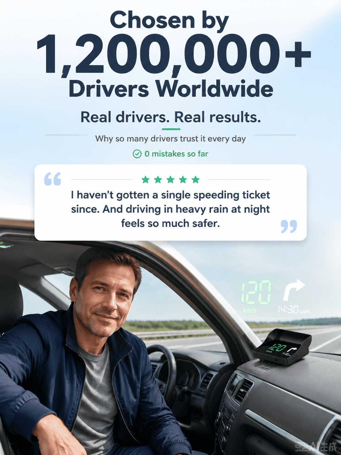 【Smart In-Car HUD Co-Pilot】Works on Sedans, SUVs, Pickups, RVs, and More! - detail 1
