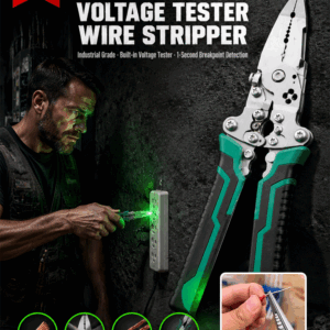 ⚡ ONE TOOL. TEN FUNCTIONS. ALMOST EVERY WIRING JOB COVERED. 🔥 The Master-Grade 10-in-1 Voltage Tester & Wire Stripper Built to Test, Strip, Cut, Grip and Troubleshoot Faster — So You Stop Switching Tools Every 30 Seconds. 🛠️⚡