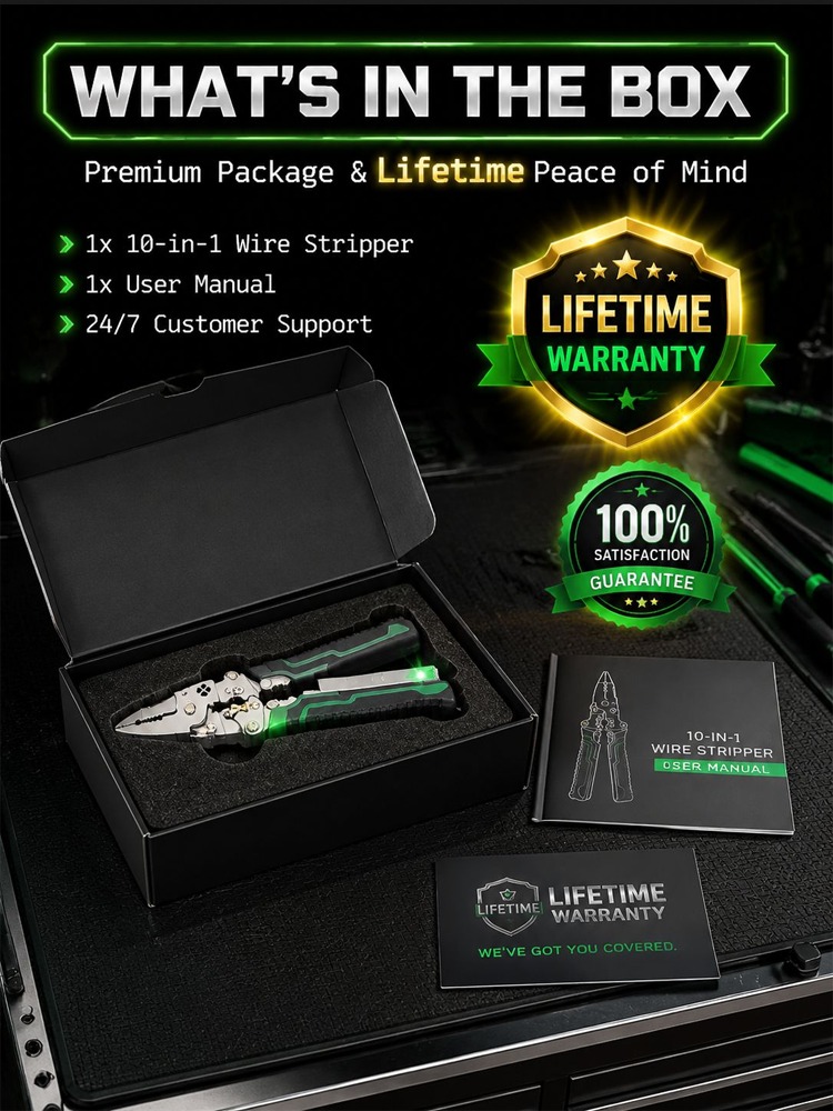 ⚡ ONE TOOL. TEN FUNCTIONS. ALMOST EVERY WIRING JOB COVERED. 🔥 The Master-Grade 10-in-1 Voltage Tester & Wire Stripper Built to Test, Strip, Cut, Grip and Troubleshoot Faster — So You Stop Switching Tools Every 30 Seconds. 🛠️⚡ - detail 2