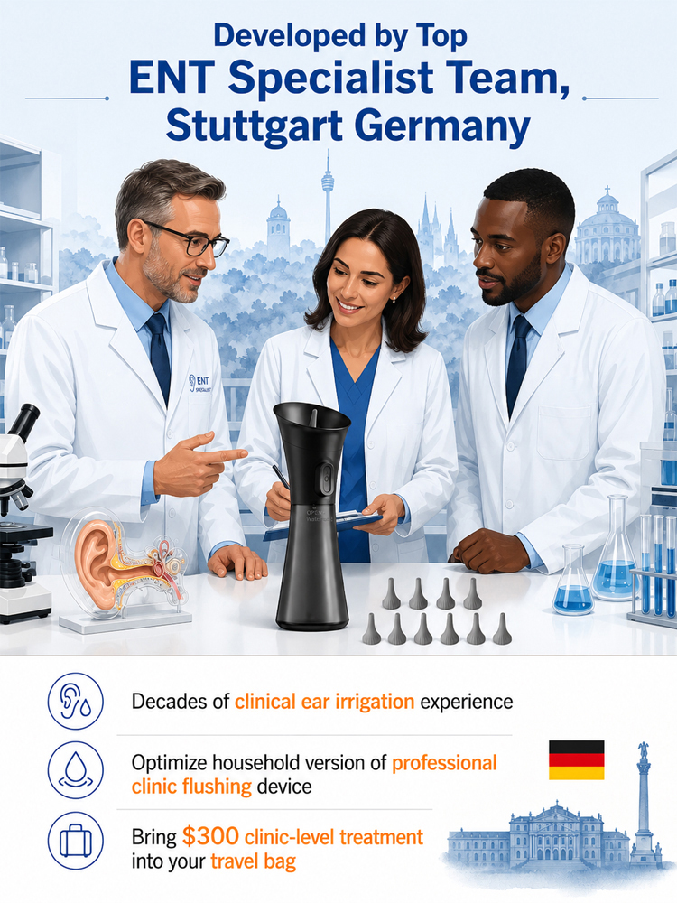 ENT-Approved Home Ear Irrigation Micro-Clinic System – German-Engineered Vortex Pulse Wax Removal Kit Compliant with AAO-HNS Guidelines (Save $1400+ on Clinic Visits!) - detail 2
