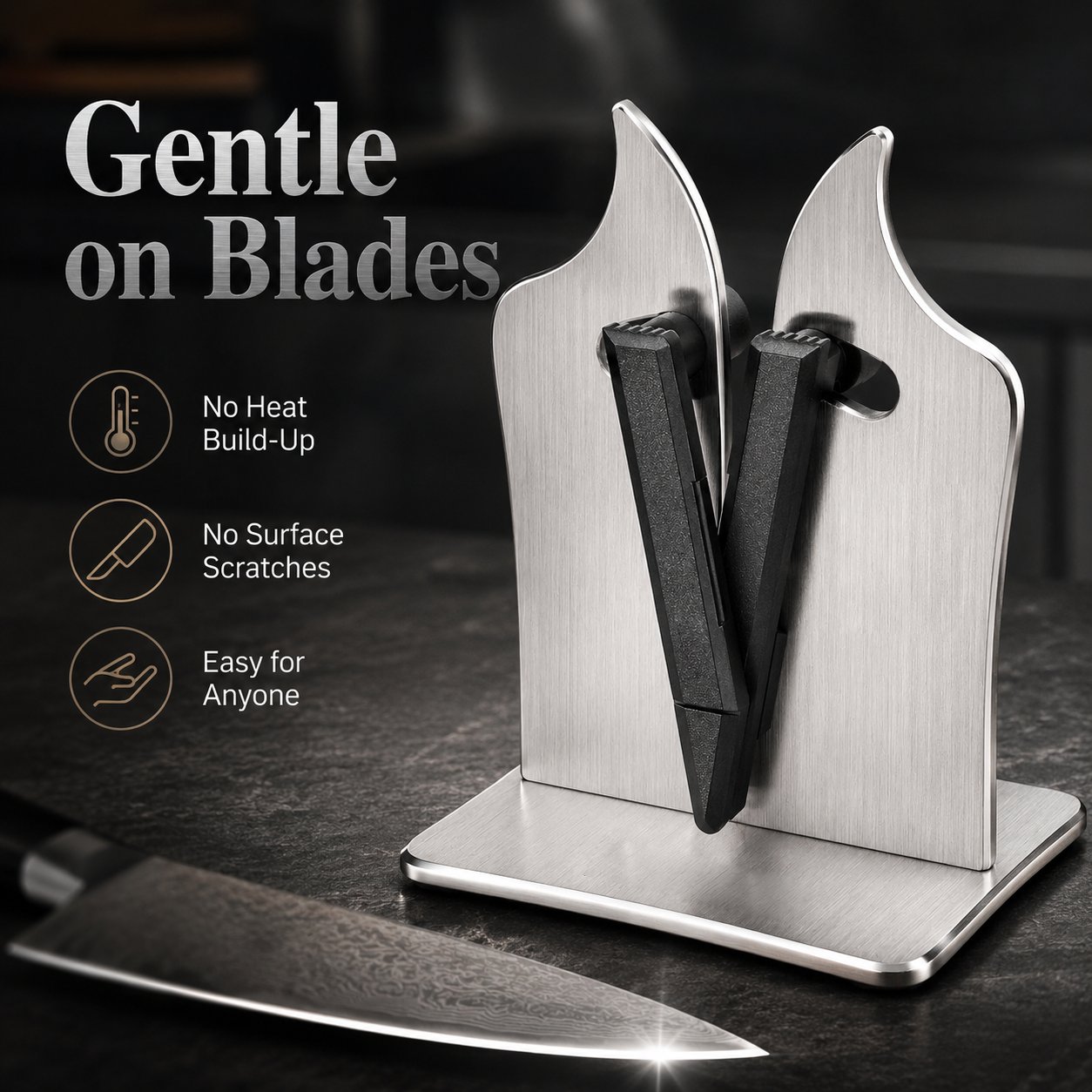 🔪Professional Stainless Steel Knife Sharpener – Fast Sharpening for Smooth, Wavy & Micro-Tooth Blades, Adjustable 11°-21° - detail 6