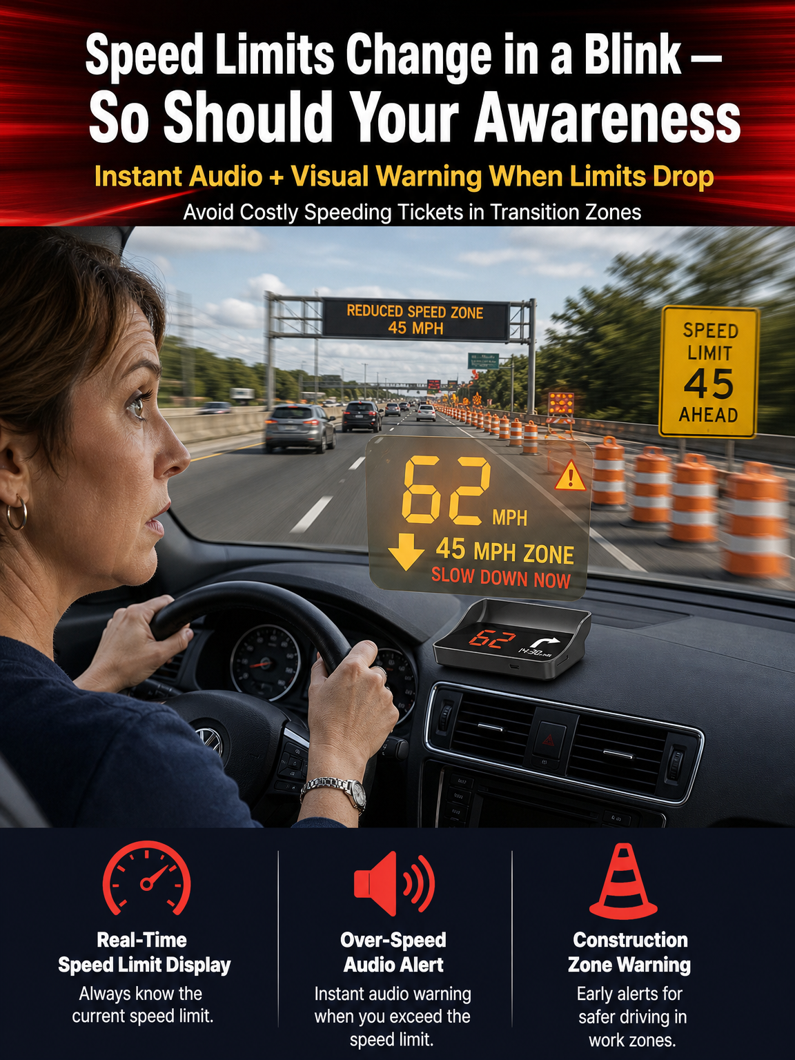 【Smart In-Car HUD Co-Pilot】Works on Sedans, SUVs, Pickups, RVs, and More! - detail 31