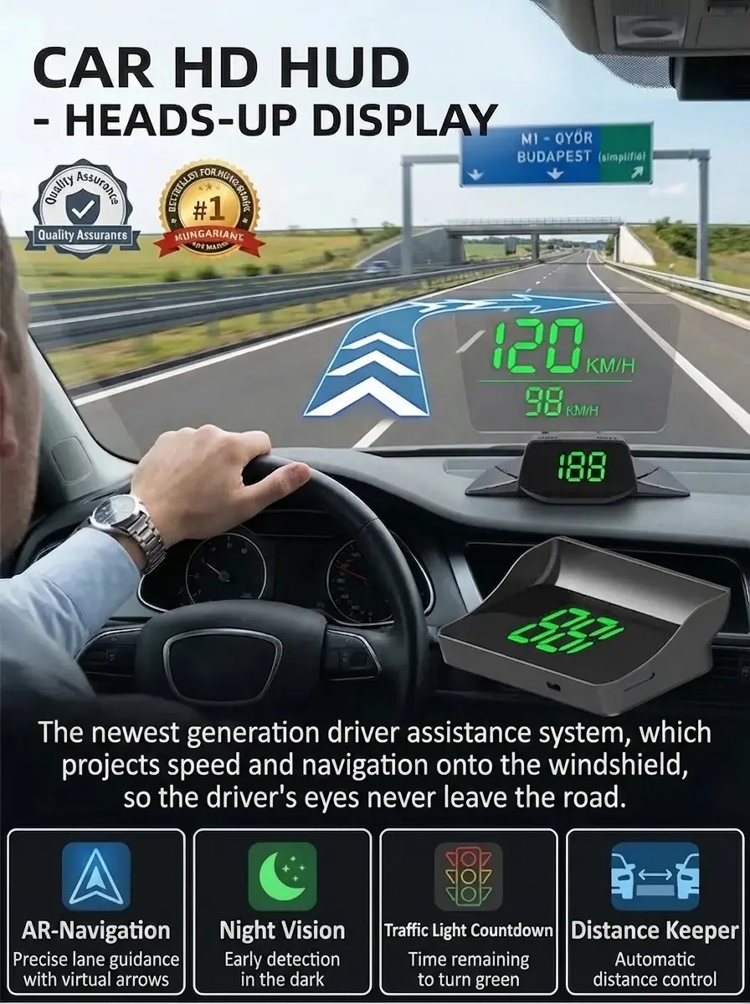 【Smart In-Car HUD Co-Pilot】Works on Sedans, SUVs, Pickups, RVs, and More! - detail 9