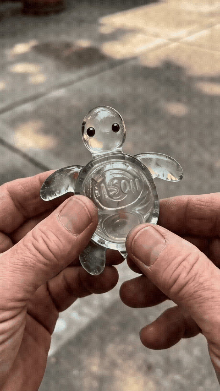 Original Recycled Glass Support Turtle - detail 4