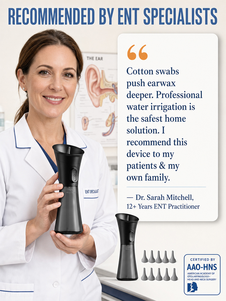 ENT-Approved Home Ear Irrigation Micro-Clinic System – German-Engineered Vortex Pulse Wax Removal Kit Compliant with AAO-HNS Guidelines (Save $1400+ on Clinic Visits!) - detail 6