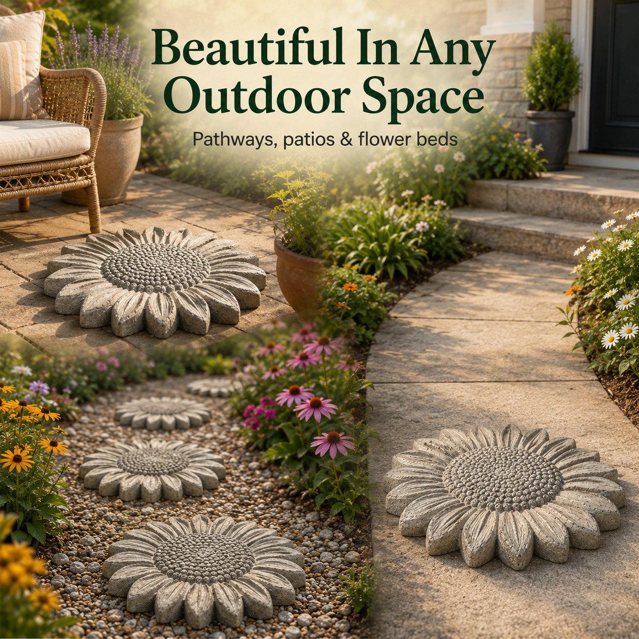 💥 LAST DAY 49% OFF - 🌻 Reusable Sunflower Stepping Stone Mold - detail 9