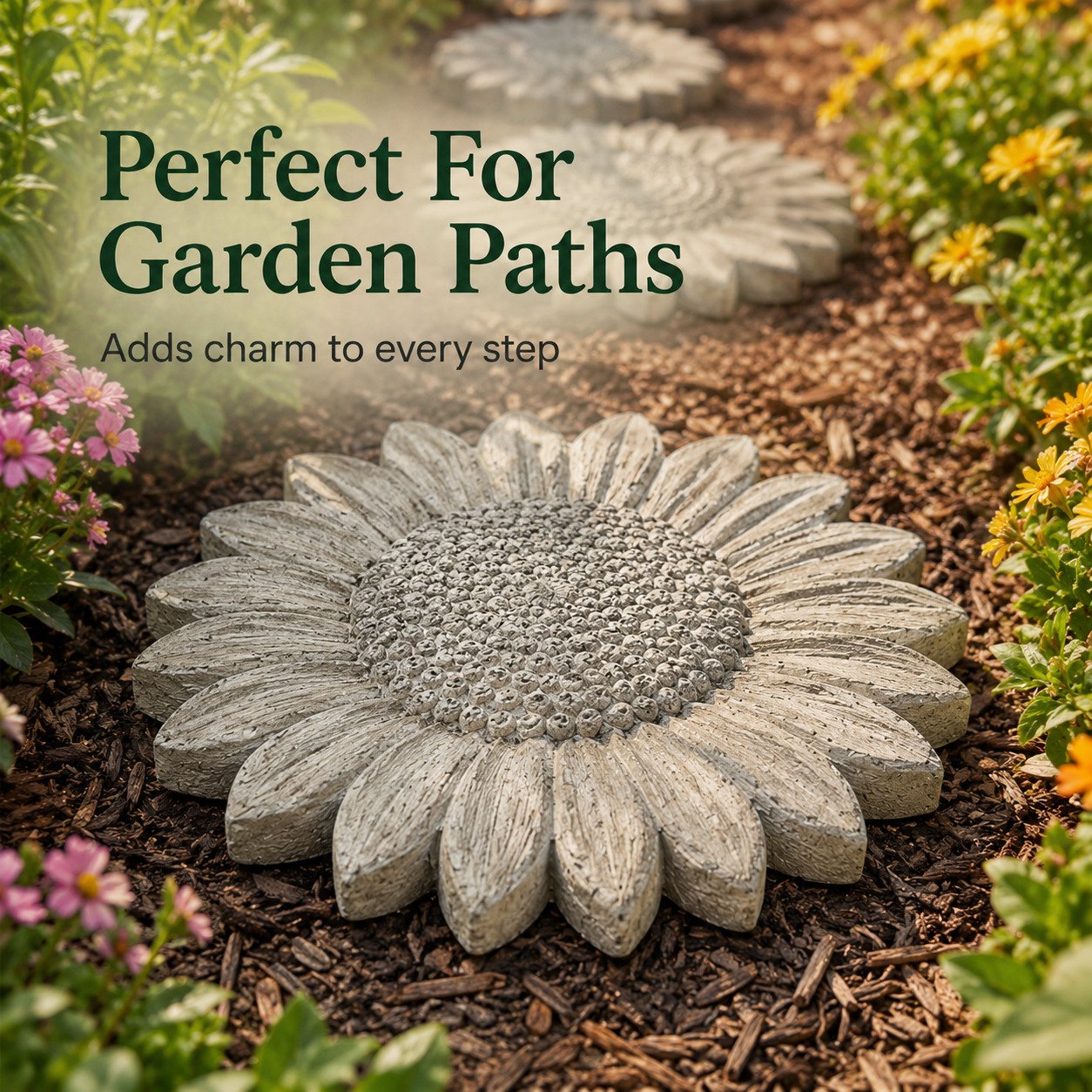 💥 LAST DAY 49% OFF - 🌻 Reusable Sunflower Stepping Stone Mold - detail 4