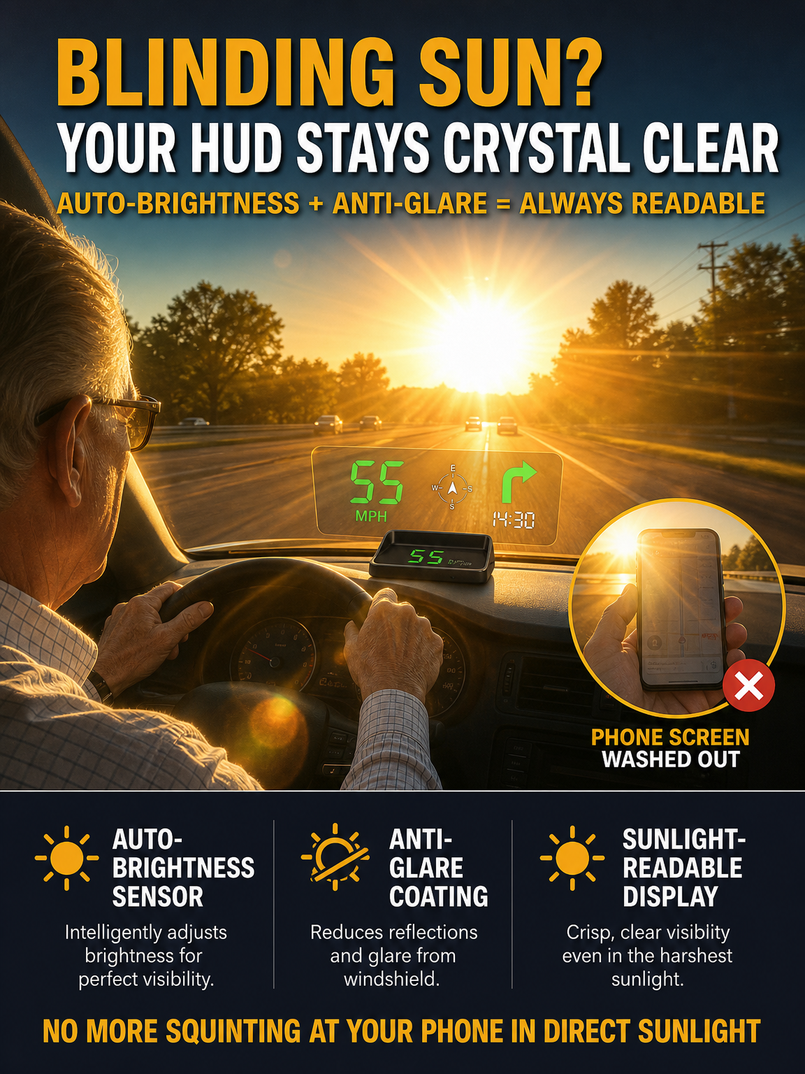 【Smart In-Car HUD Co-Pilot】Works on Sedans, SUVs, Pickups, RVs, and More! - detail 24