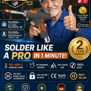 🏆 German Technology 5-in-1 Laser Welding Gun (Patented by German Engineers) | Easy DIY Repairs 🛠️ | Spark-Free Cutting & Rust Removal | 100% Burn-Proof Safety 🛡️ | Cordless & Generator-Free