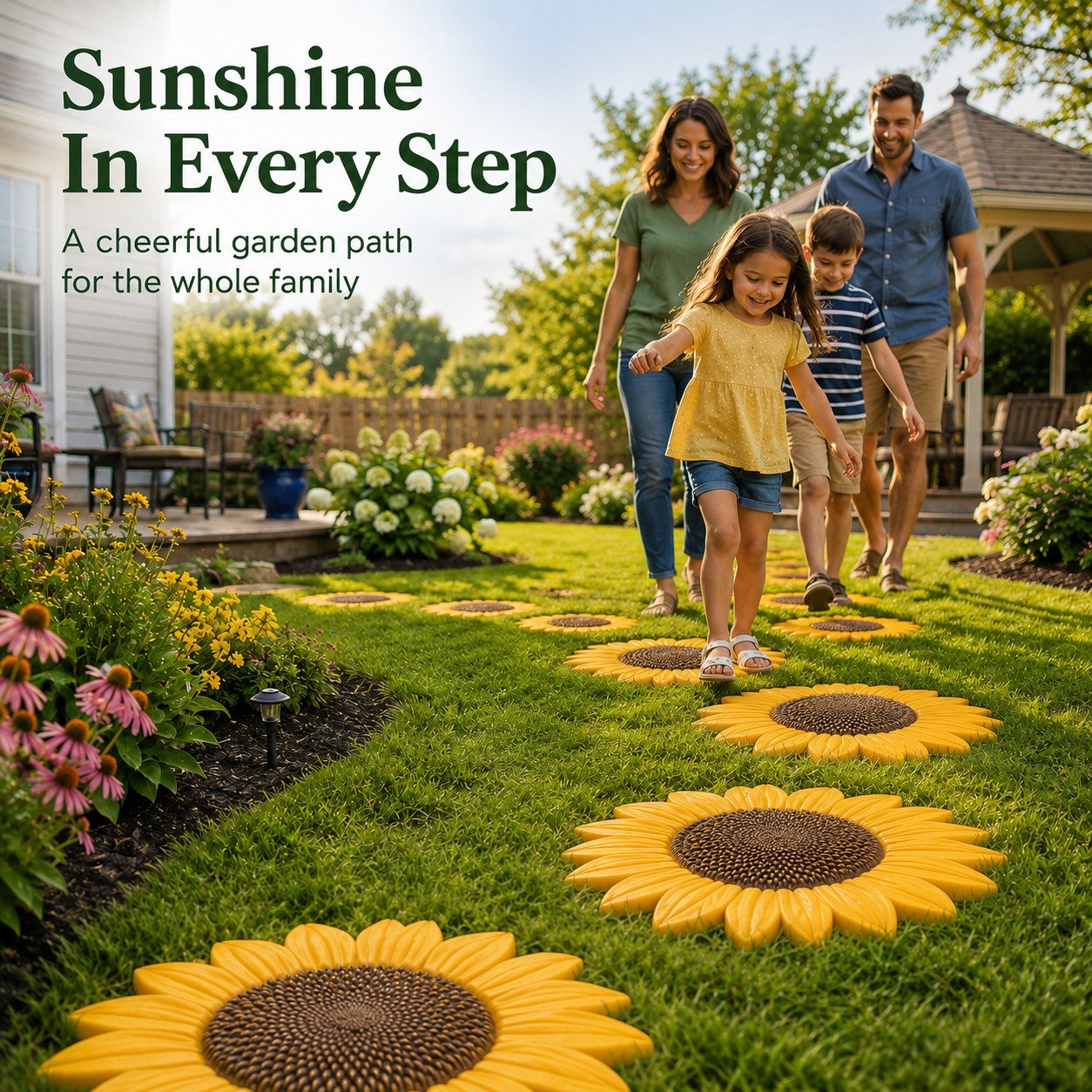 💥 LAST DAY 49% OFF - 🌻 Reusable Sunflower Stepping Stone Mold - detail 2