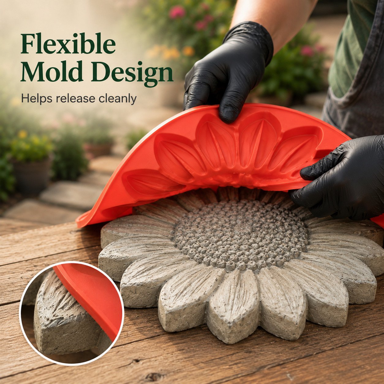 💥 LAST DAY 49% OFF - 🌻 Reusable Sunflower Stepping Stone Mold - detail 5