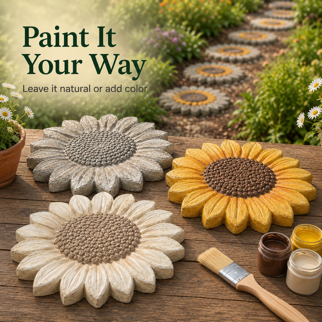 💥 LAST DAY 49% OFF - 🌻 Reusable Sunflower Stepping Stone Mold - detail 6
