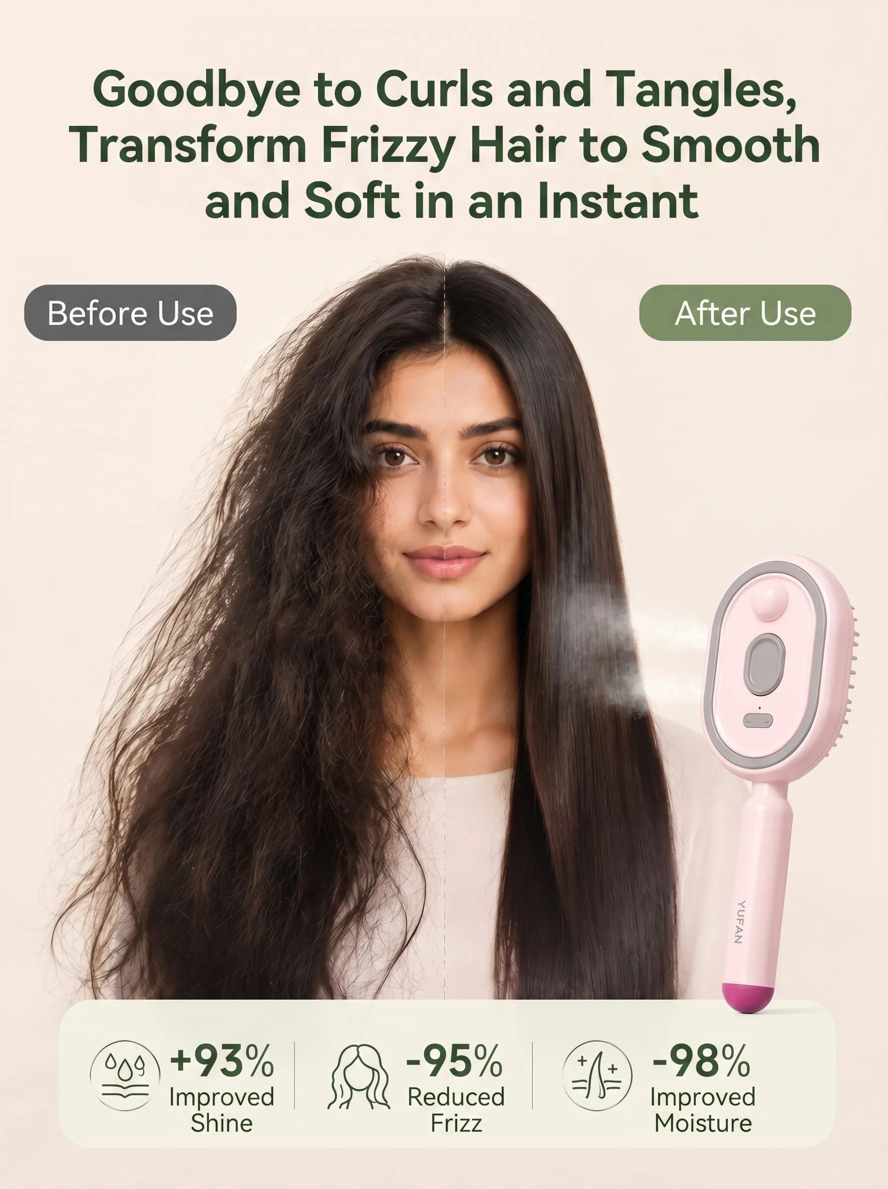Red Light Mist Hair Care Comb - detail-04