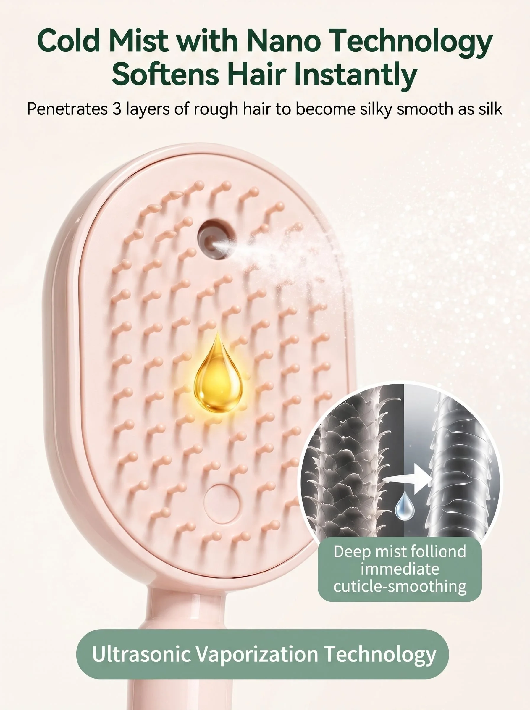 Red Light Mist Hair Care Comb - detail-06