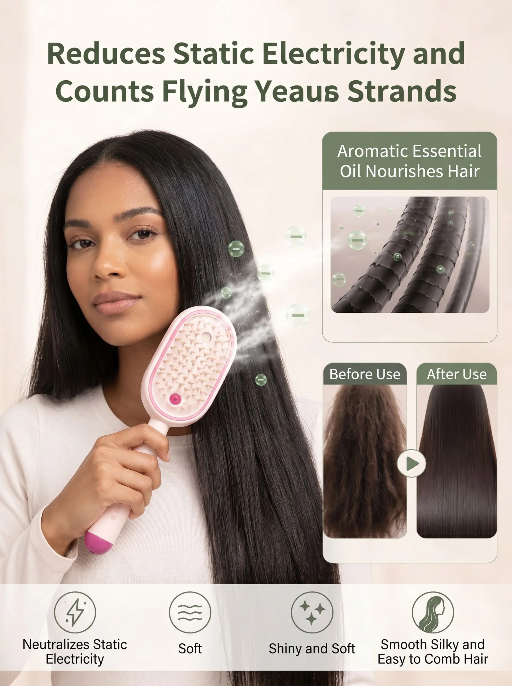 Red Light Mist Hair Care Comb - detail-09