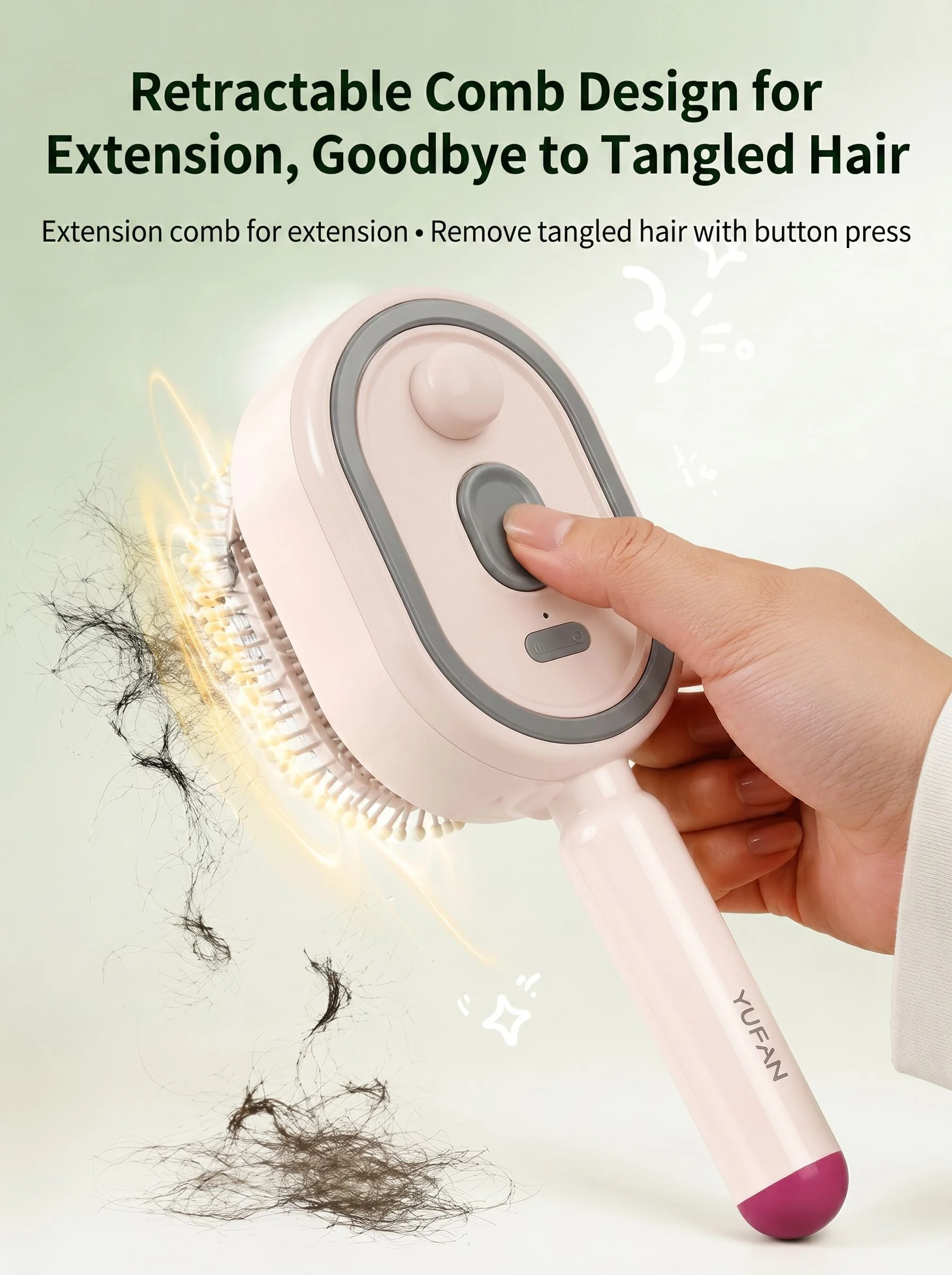 Red Light Mist Hair Care Comb - detail-12