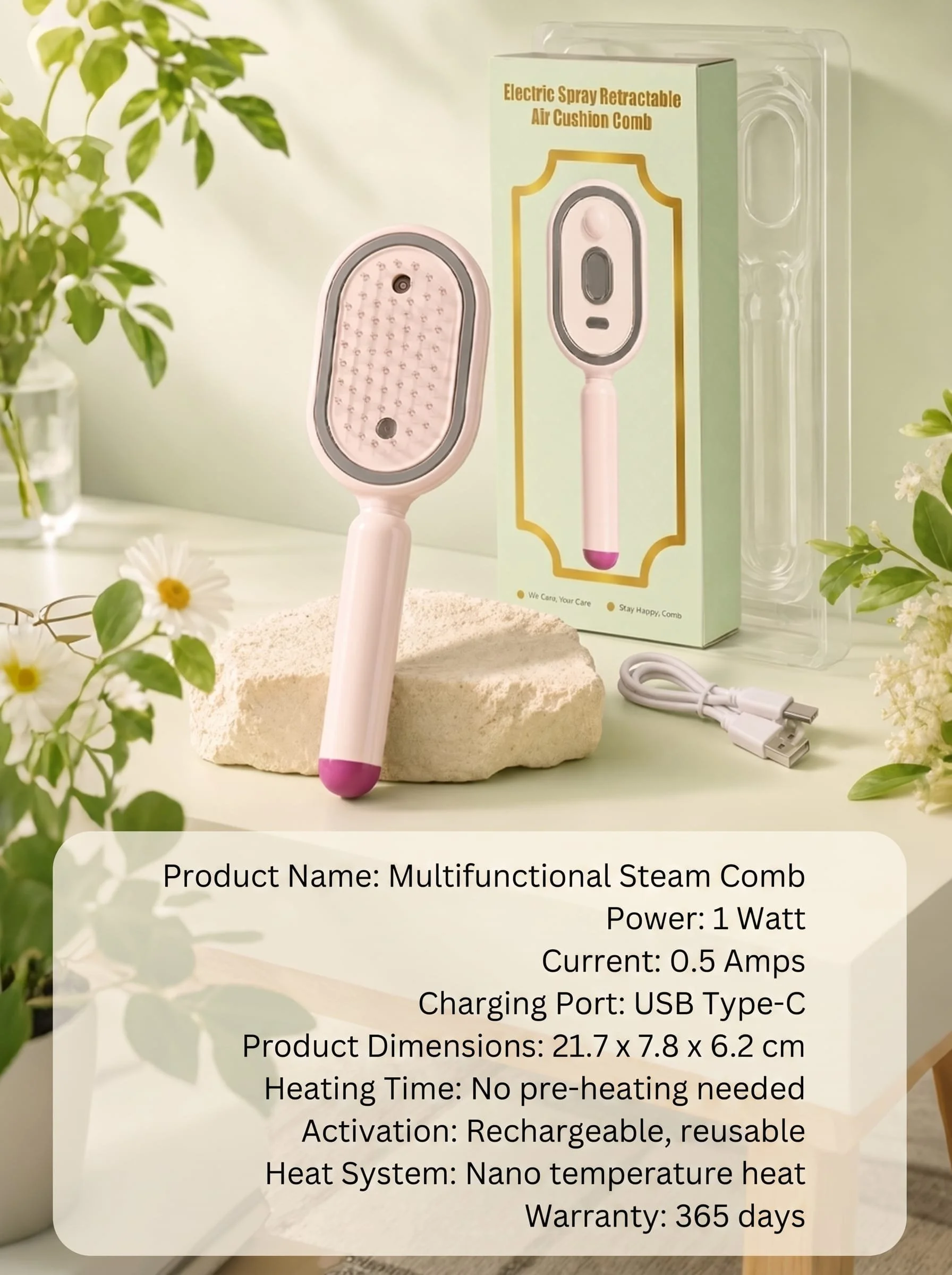 Red Light Mist Hair Care Comb - detail-15
