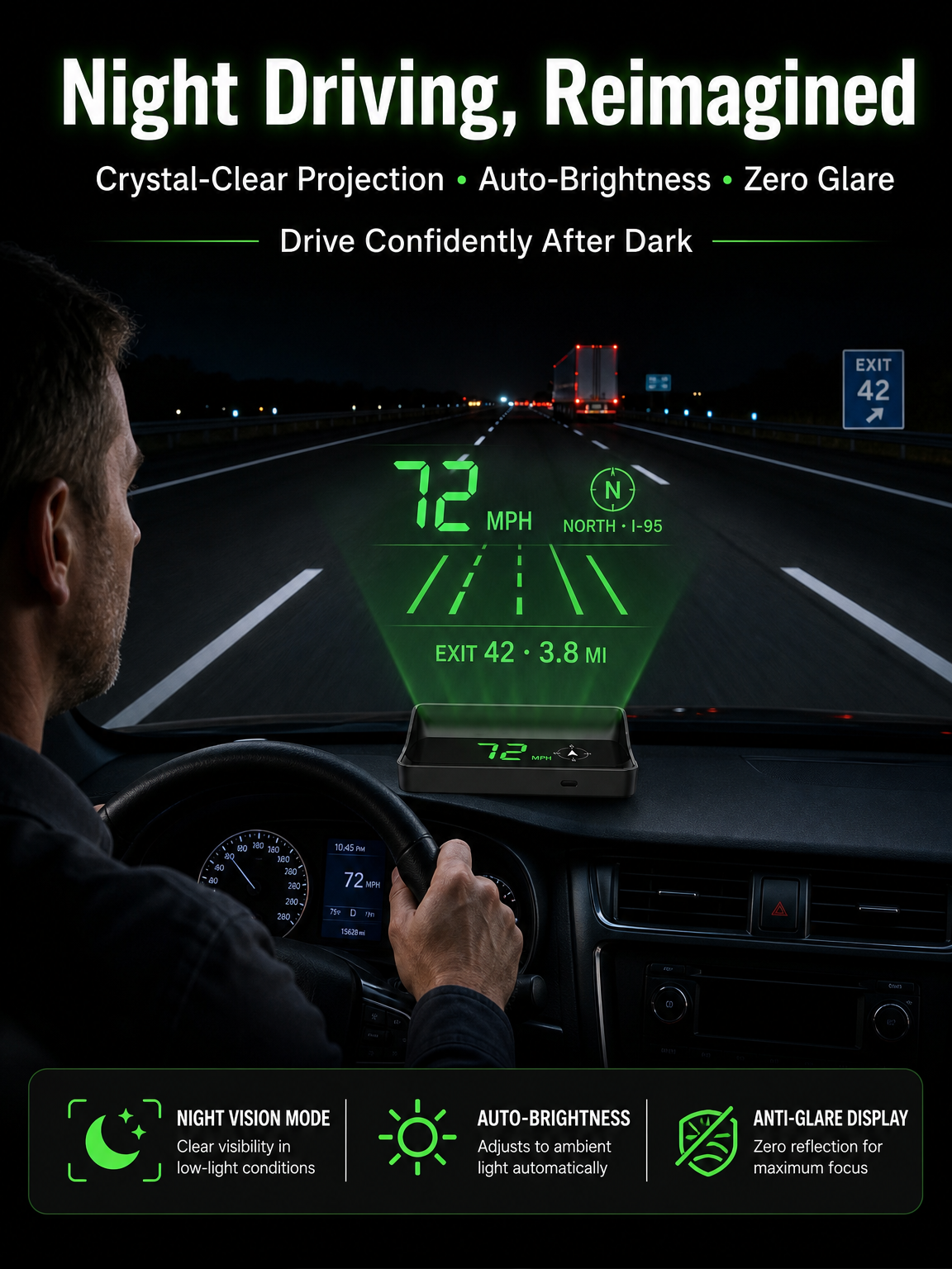 【Smart In-Car HUD Co-Pilot】Works on Sedans, SUVs, Pickups, RVs, and More! - detail 26