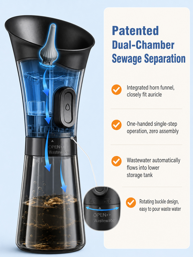 ENT-Approved Home Ear Irrigation Micro-Clinic System – German-Engineered Vortex Pulse Wax Removal Kit Compliant with AAO-HNS Guidelines (Save $1400+ on Clinic Visits!) - detail 17
