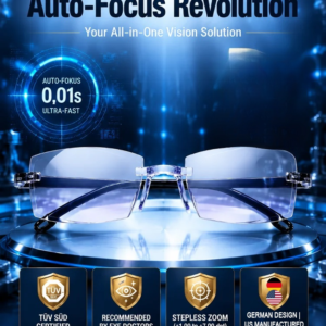 0.01s Auto-Focus Progressive Glasses +1.00~+7.00D Stepless for Reading & Driving