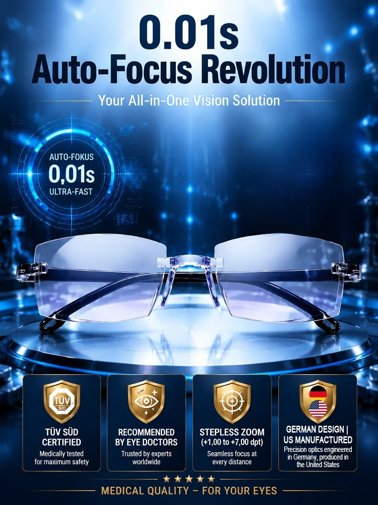 0.01s Auto-Focus Progressive Glasses +1.00~+7.00D Stepless for Reading & Driving - detail 3